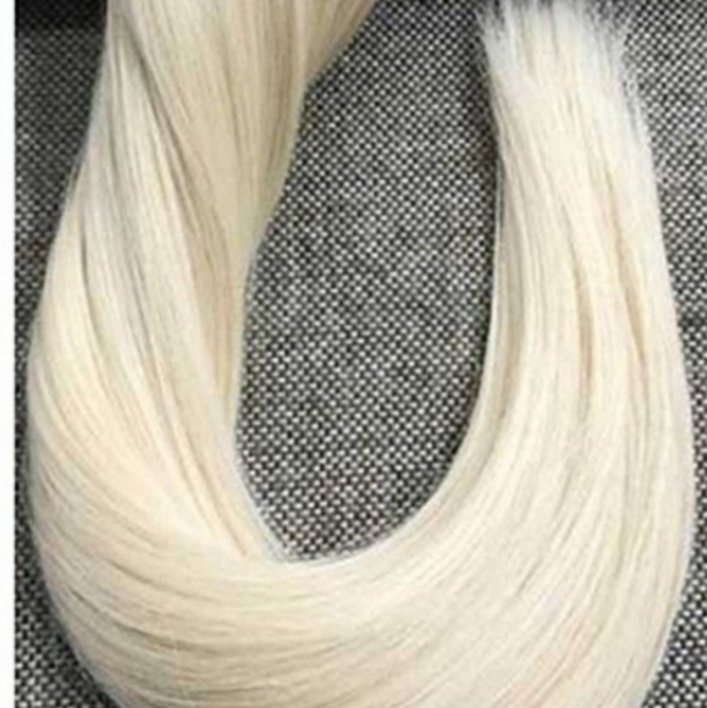 platnum blond tape in human hair